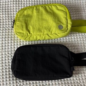 Bundle Lululemon Black and Lime Belt Bags